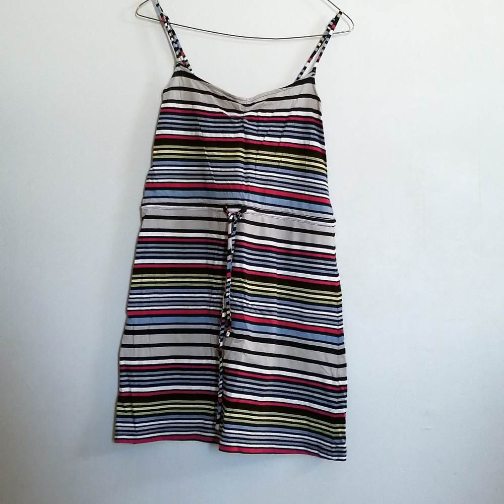 Split striped dress